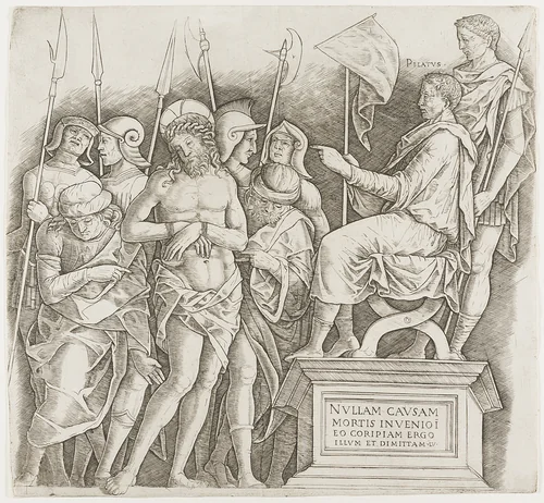 Christ before Pilate by Giovanni Antonio da Brescia, print, 1500-1505