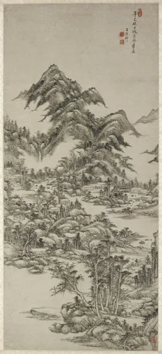 Landscape after Huang Gongwang by Wang Yuanqi, other, 1701