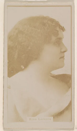 Ema Lorence, from the Actresses series (N245) issued by Kinney Brothers to promote Sweet Caporal Cigarettes by Kinney Brothers Tobacco Company, photograph, 1890