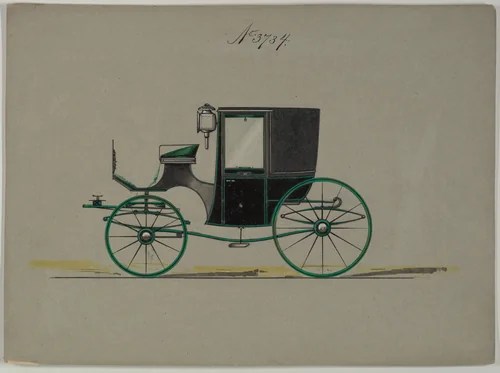 Brougham #3734 by Brewster & Co., drawing, 1882