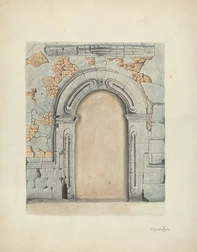 Stone Doorway, Carved by Cornelius Christoffels, index of american design, 1939