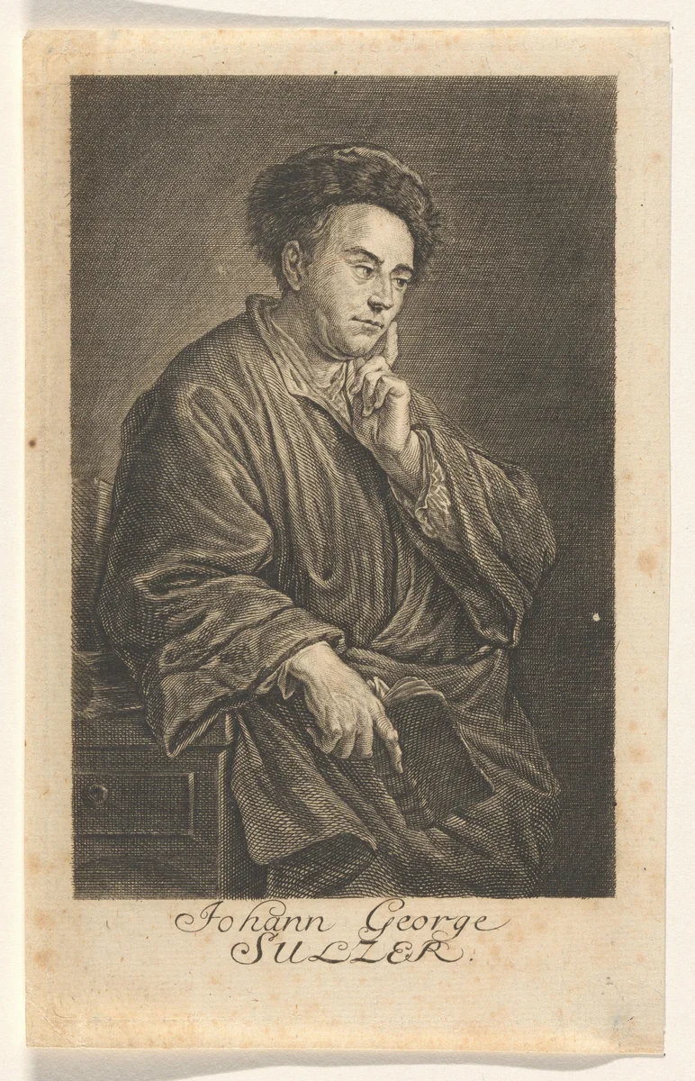 Portret van Johann Georg Sulzer by Friedrich Johann Kauke, print, 1775