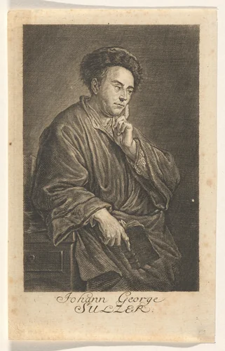 Portret van Johann Georg Sulzer by Friedrich Johann Kauke, print, 1775