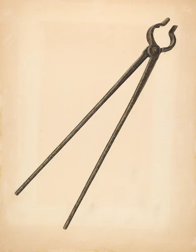 Blacksmith's Tongs by Orison Daeda, index of american design, 1942