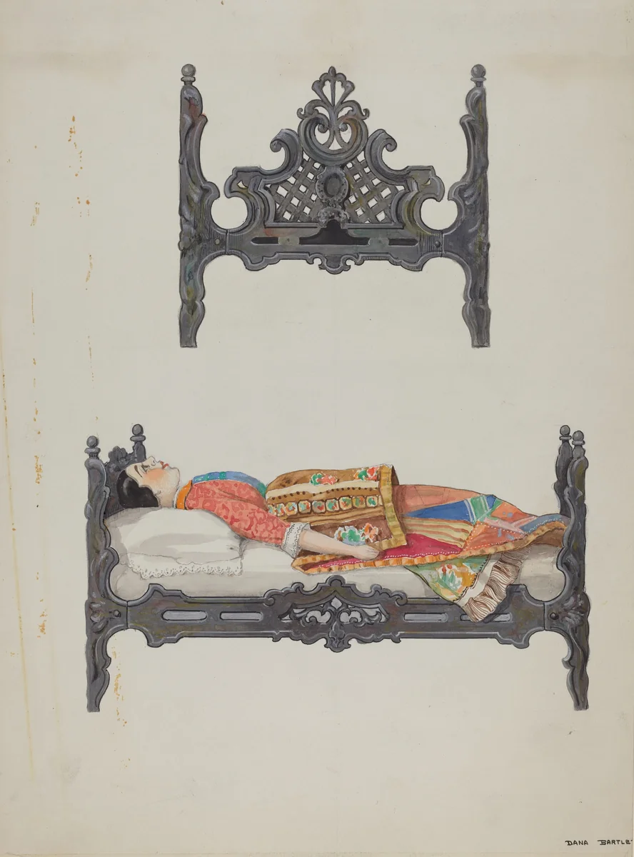 Doll Bed by Dana Bartlett, index of american design, 1937