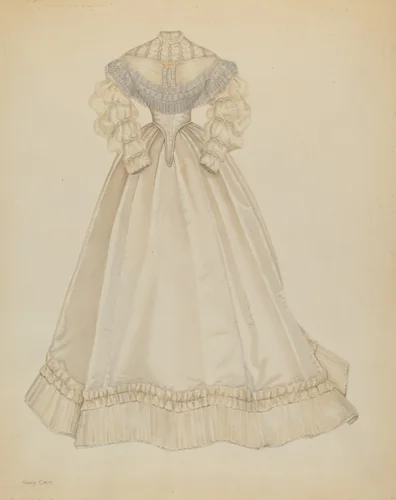 Wedding Dress by Nancy Crimi, index of american design, 1937