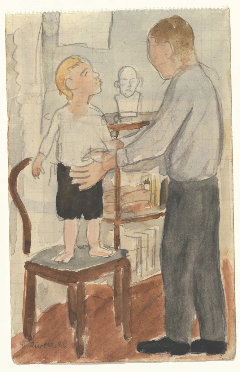 May Day, Moscow by Diego Rivera, drawing, 1928