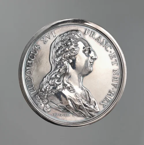 Louis XVI and Marie Antoinette by Pierre-Simon-Benjamin Duvivier, metalwork, 1781