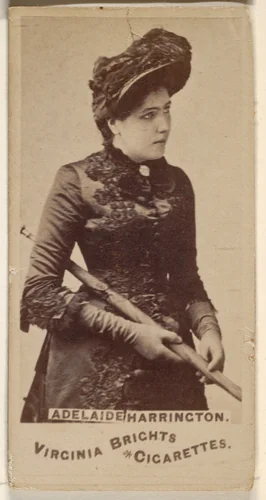 Adelaide Harrington, from the Actors and Actresses series (N45, Type 1) for Virginia Brights Cigarettes by Allen & Ginter, photograph, 1885-1891