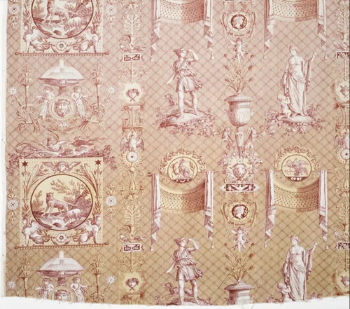 The Wolf and the Lamb (La Fontaine fable) by Jean Baptiste Huet, textile, 1804