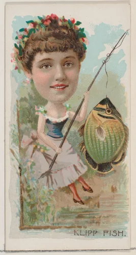 Klipp Fish, from the series Fishers and Fish (N74) for Duke brand cigarettes by Knapp & Company, print, 1888
