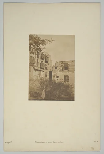 House and Garden in the Frankish Quarter, Cairo by Maxime Du Camp, photograph, 1850