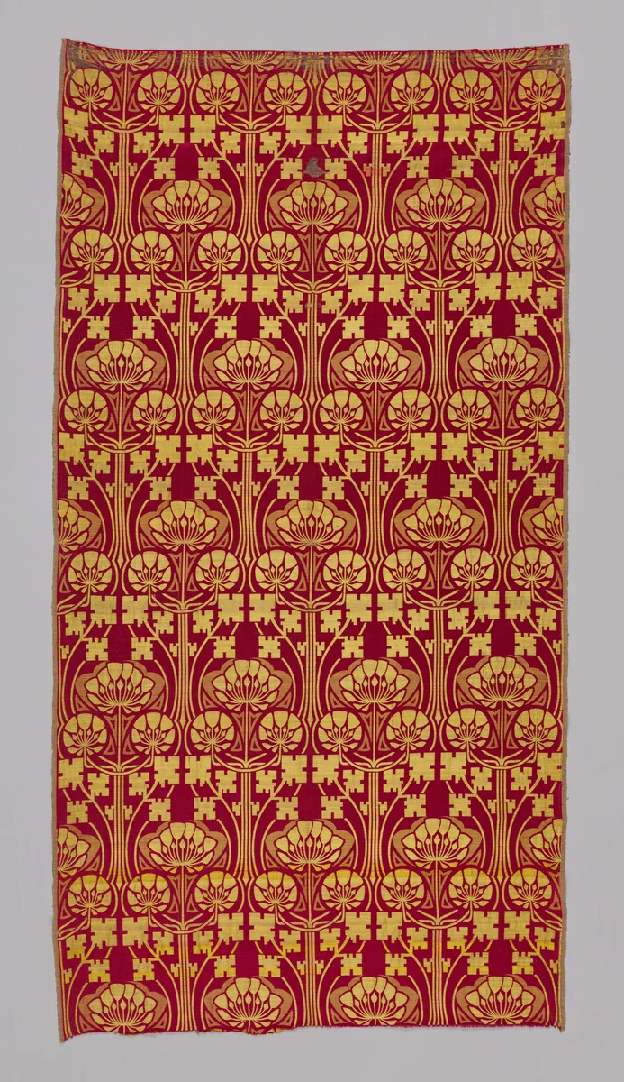 Panel by René Beauclair, textile, 1895-1905