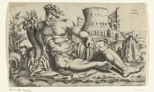 Riviergod Nijl by Unknown, print, 1546
