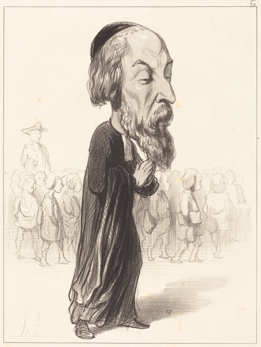 A. Fréd. Pierre comte de Falloux by Honoré Daumier, print, 1849
