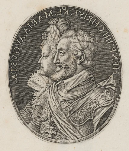 Henry IV and Maria de Medici [left half] by Simon van de Passe, print, 1595-1647