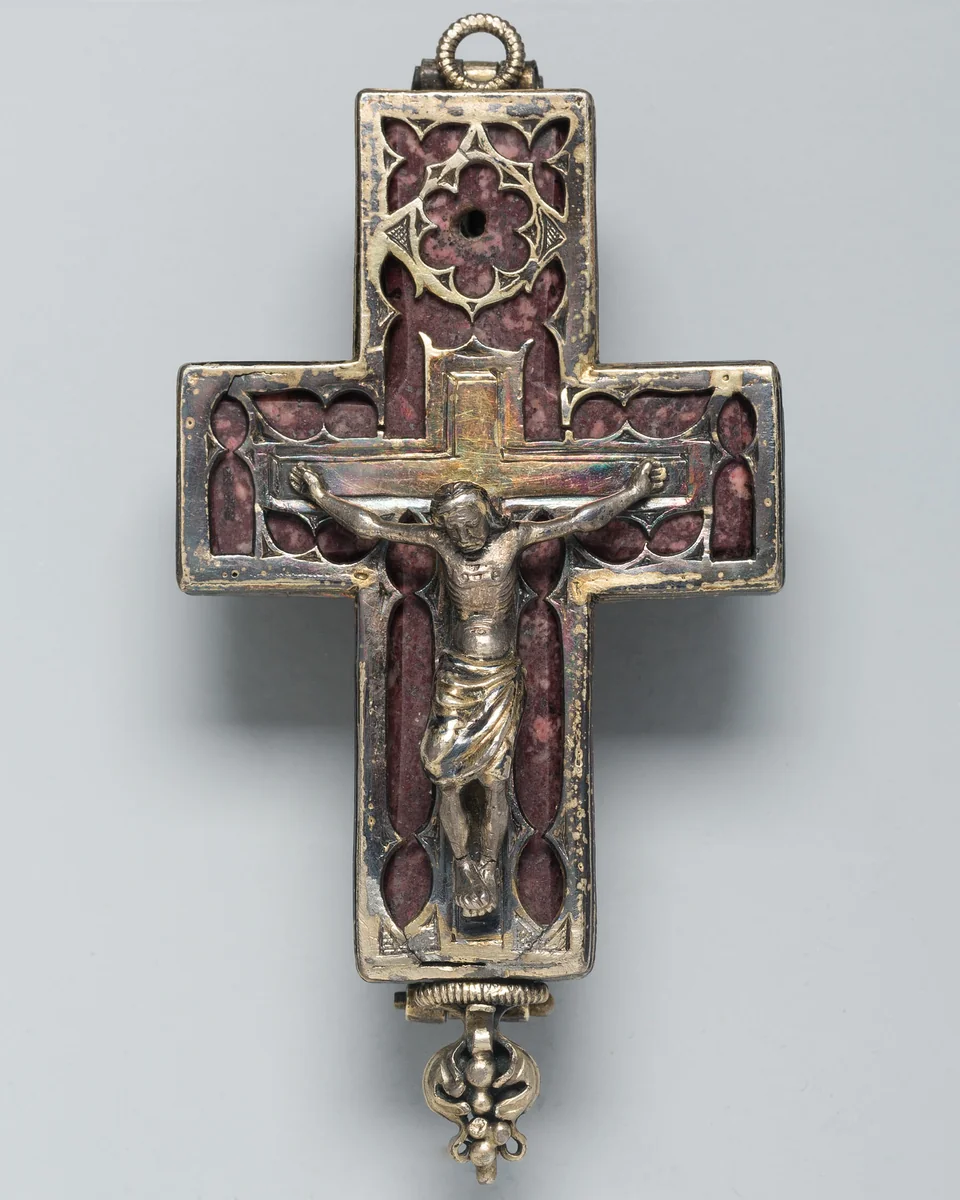 Double-Sided Pendant Reliquary Cross by German or Austrian, metalwork, 1467-1499
