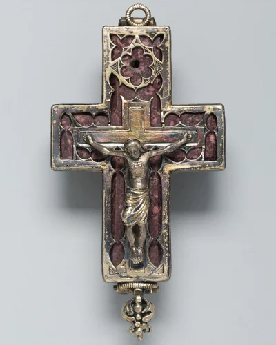 Double-Sided Pendant Reliquary Cross by German or Austrian, metalwork, 1467-1499