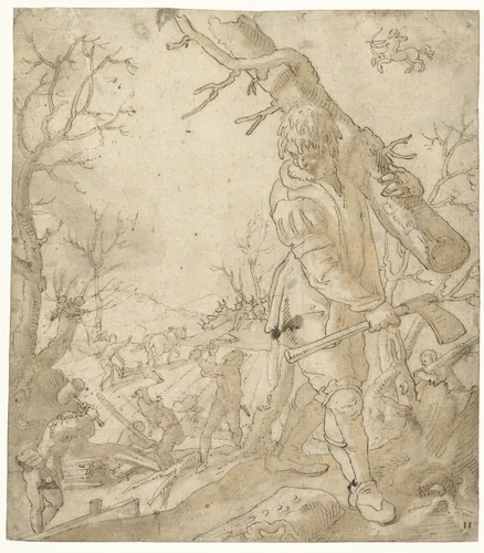 November by Monogrammist JH of JHE, drawing, 1540-1560