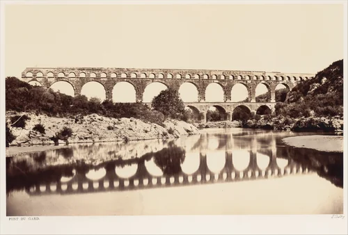 Pont du Gard by Edouard Baldus, photograph, 1860-1862