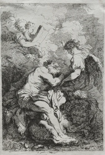 Saint Jerome by Jean Honoré Fragonard, print, 1763-1764