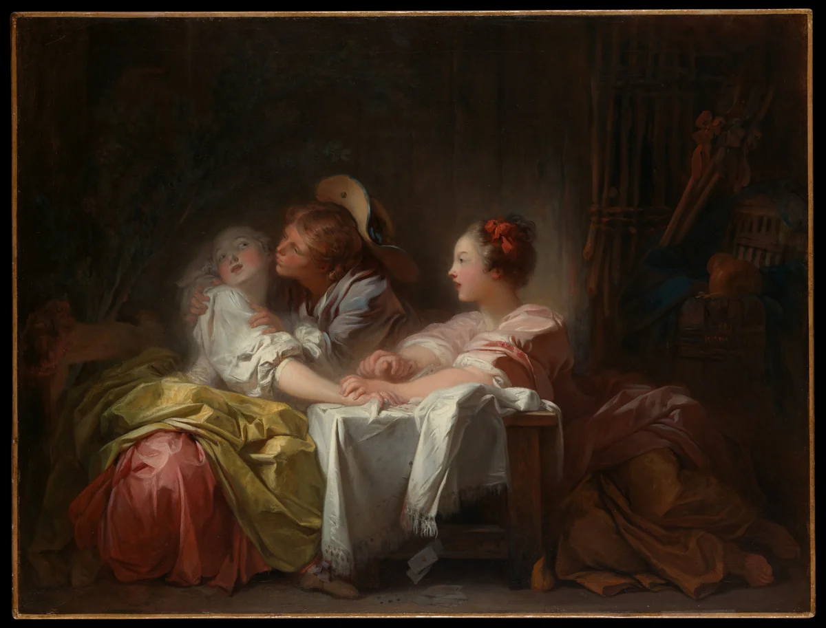 The Stolen Kiss by Jean Honoré Fragonard, painting, 1755-1765