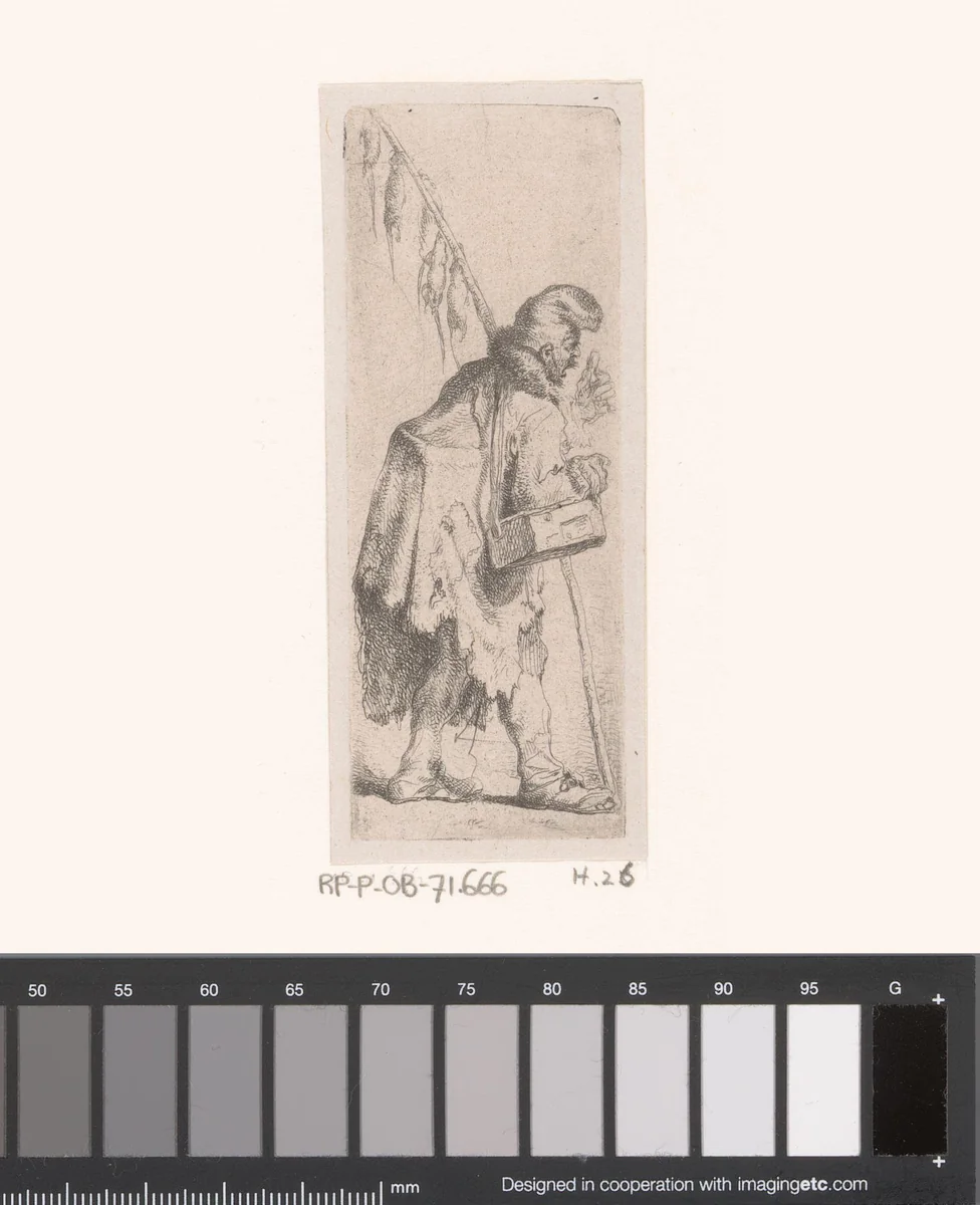 Verkoper van rattengif by Jean Pierre Norblin de la Gourdaine, print, 1774-1789