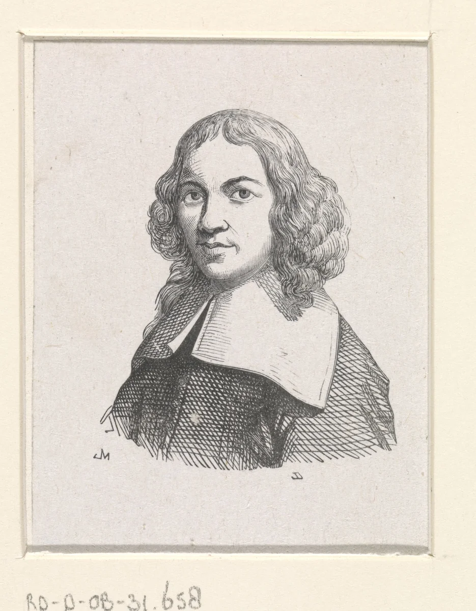 Portret van Gerrit Adriaansz. Berckheyde by Monogrammist M, print, 1841-1842