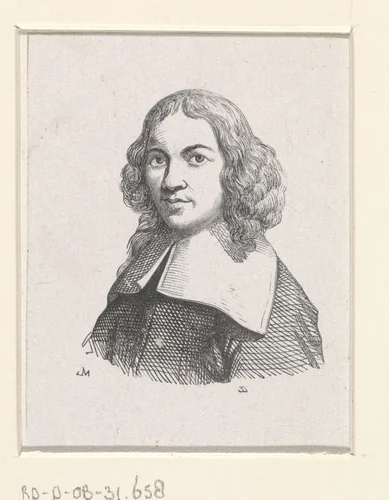 Portret van Gerrit Adriaansz. Berckheyde by Monogrammist M, print, 1841-1842