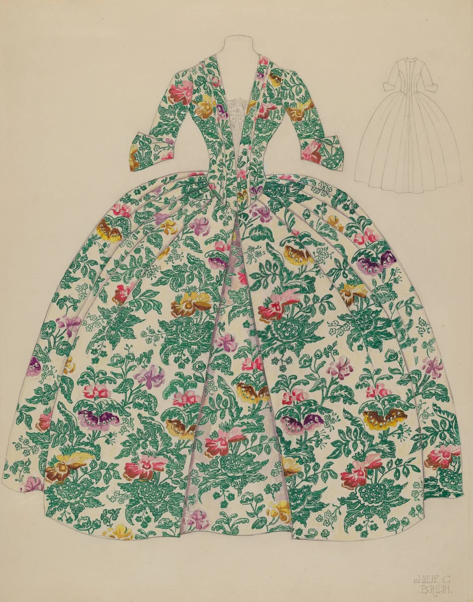 Dress by Julie C. Brush, index of american design, 1936