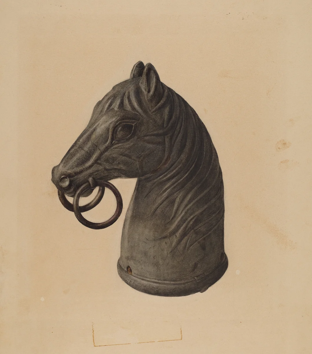 Hitching Post by American 20th Century, index of american design, 1940