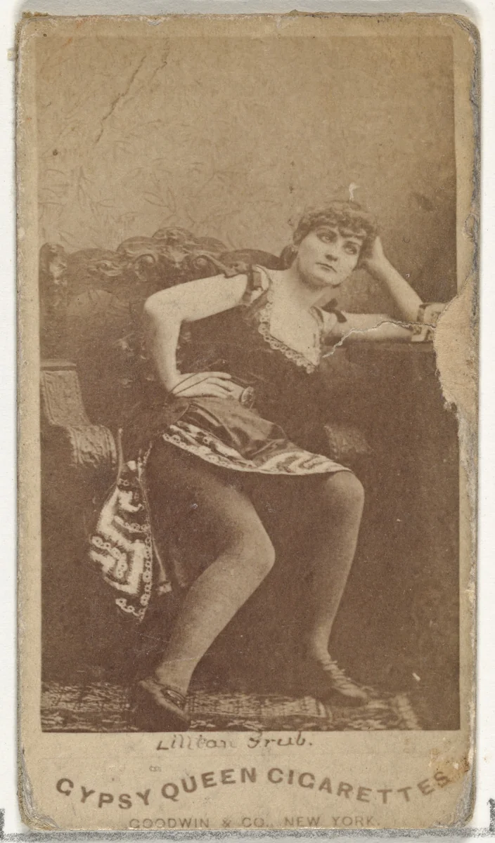 Lillian Grub, from the Actors and Actresses series (N171) for Gypsy Queen Cigarettes by Goodwin & Company, photograph, 1886-1890