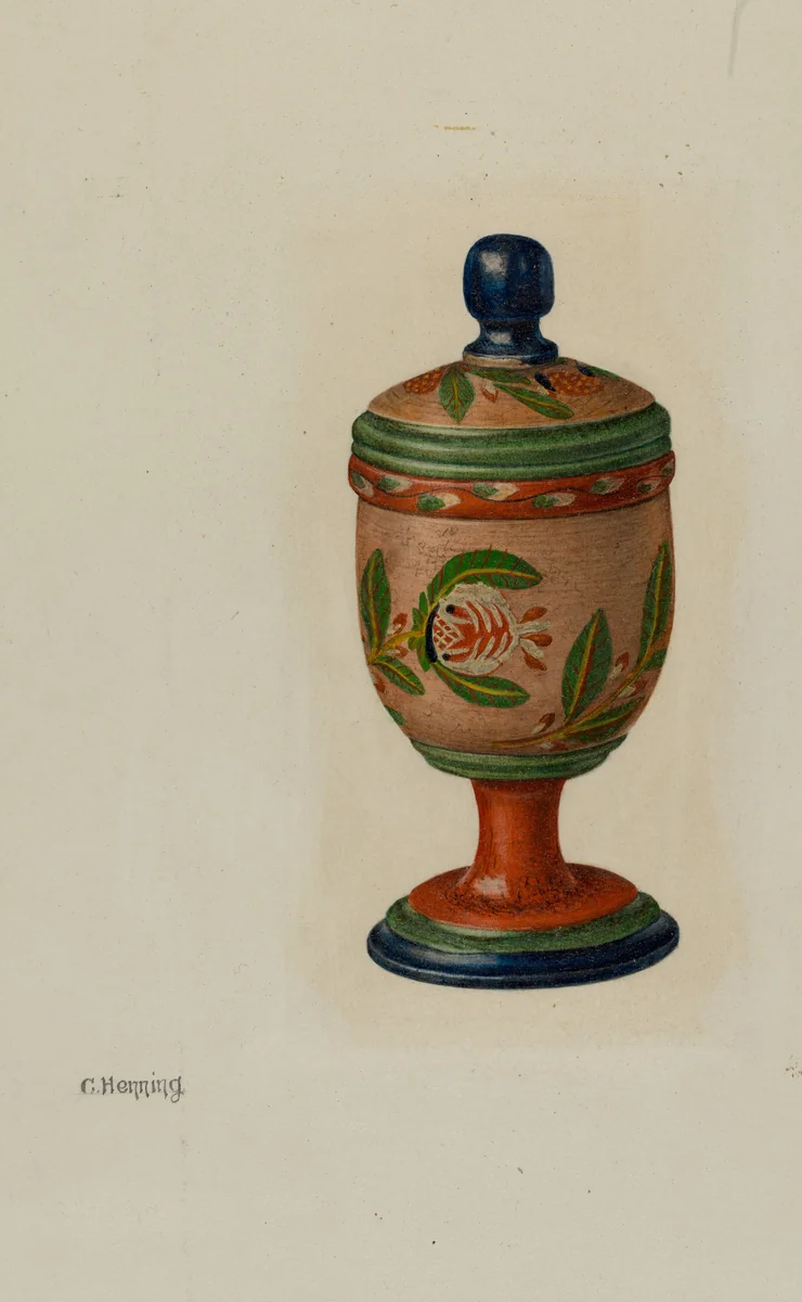 Saffron Box by Charles Henning, index of american design, 1941