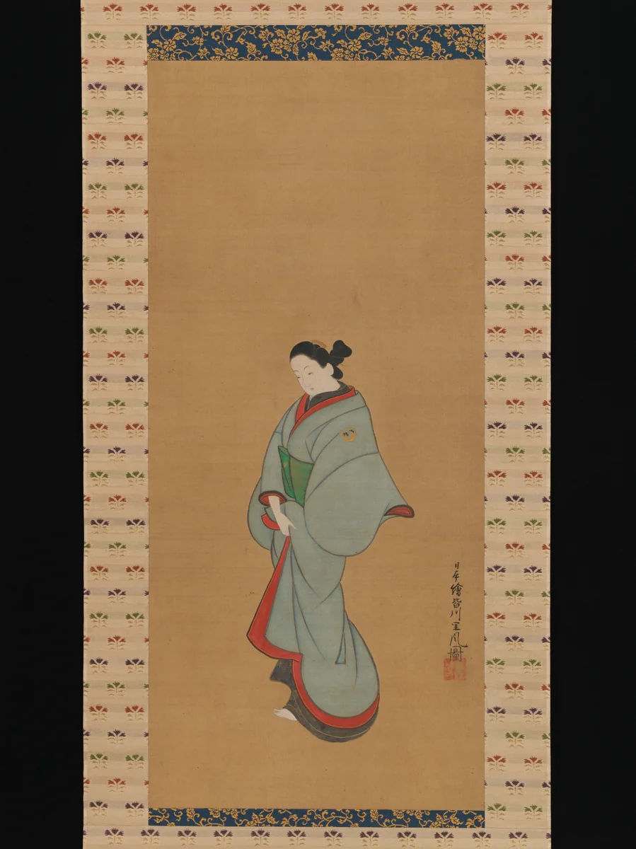 Standing Woman by Tōsendō Rifū, painting, 1720-1740