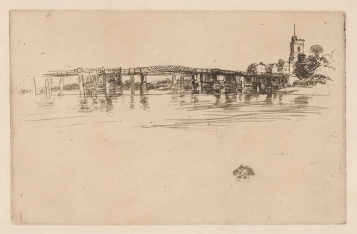 Little Putney Bridge by James McNeill Whistler, print, 1879