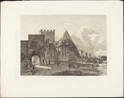 Porta di San Paolo by Jacob Wilhelm Mechau, portfolio, 1745-1808