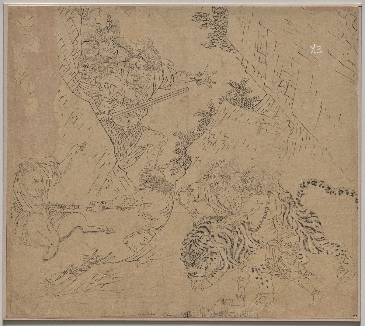 Album of Daoist and Buddhist Themes: Search the Mountain: Leaf 43 by Unknown, painting, 1200-1299
