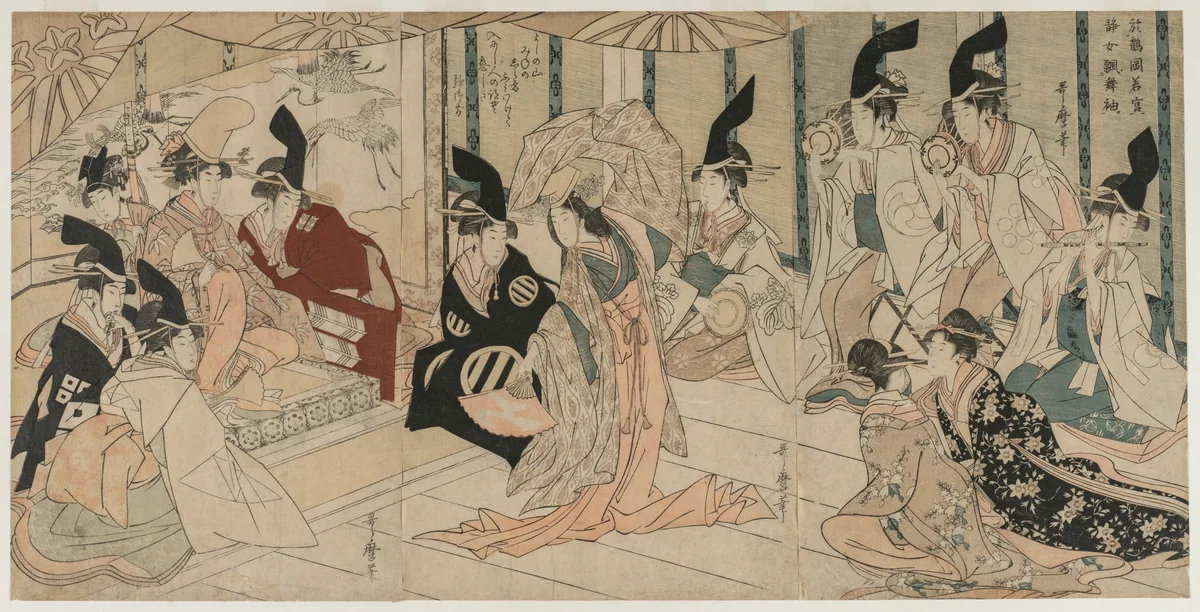 Scene Adapted from the play The Treasury of Loyal Retainers (Chushingura) by Kitagawa Utamaro (喜多川歌麿), print, 1797-1799