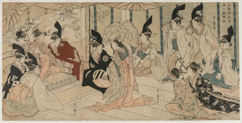 Scene Adapted from the play The Treasury of Loyal Retainers (Chushingura) by Kitagawa Utamaro (喜多川歌麿), print, 1797-1799