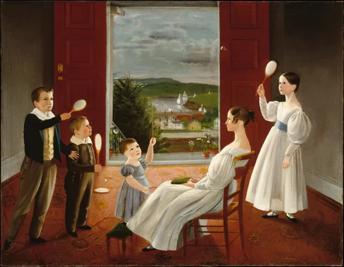 The Children of Nathan Starr by Ambrose Andrews, artwork, 1835