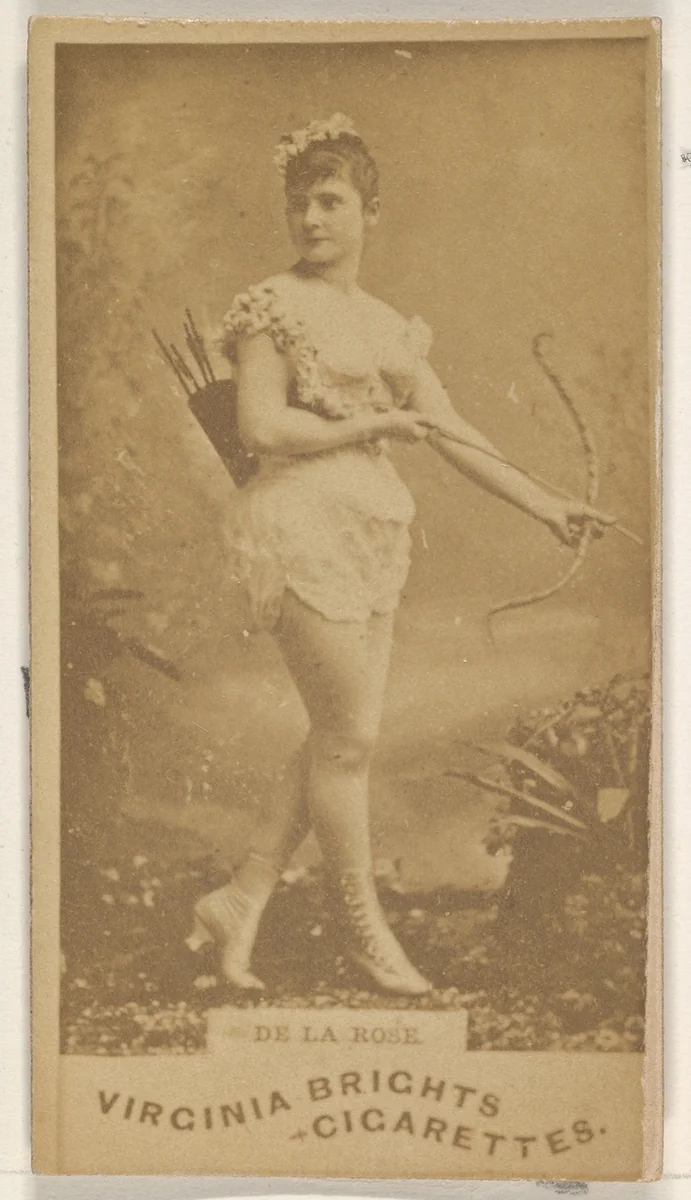 De La Rose, from the Actors and Actresses series (N45, Type 1) for Virginia Brights Cigarettes by Allen & Ginter, photograph, 1885-1891