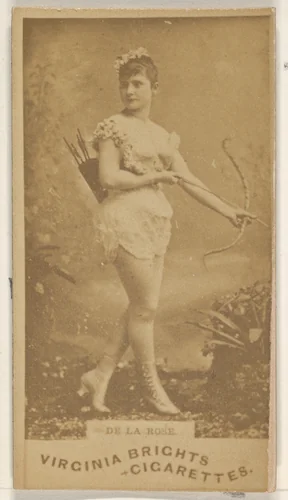 De La Rose, from the Actors and Actresses series (N45, Type 1) for Virginia Brights Cigarettes by Allen & Ginter, photograph, 1885-1891