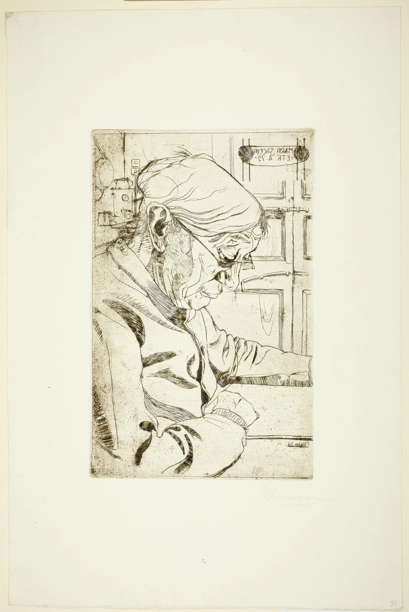 La Signora Sacchi by Umberto Boccioni, print, 1907