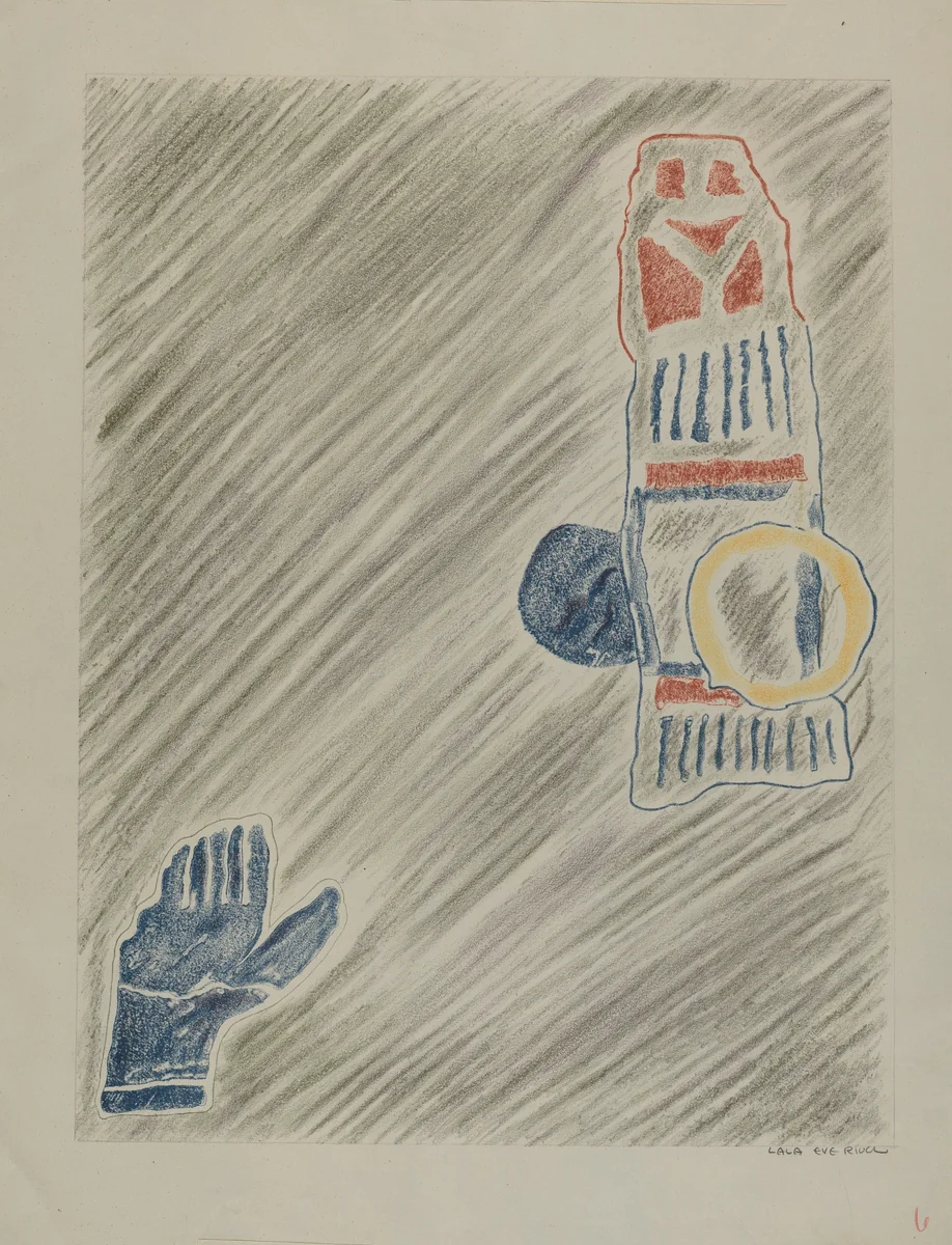 Petroglyph by Lala Eve Rivol, index of american design, 1935-1942