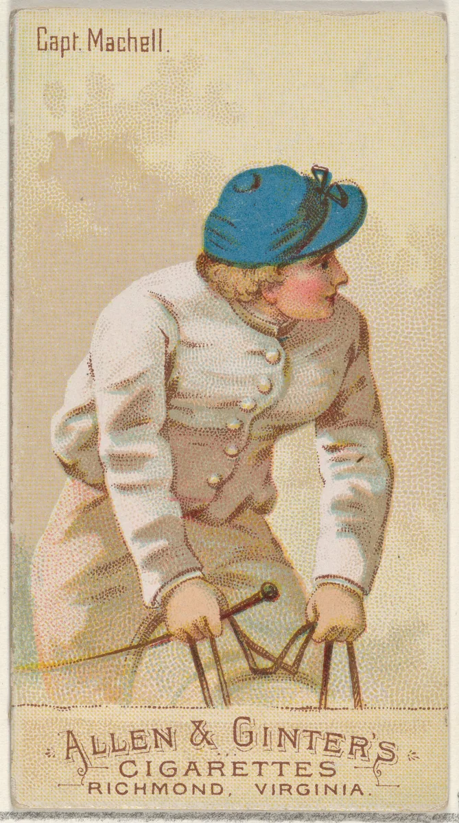 Captain Machell, from the Racing Colors of the World series (N22b) for Allen & Ginter Cigarettes by Allen & Ginter, print, 1888