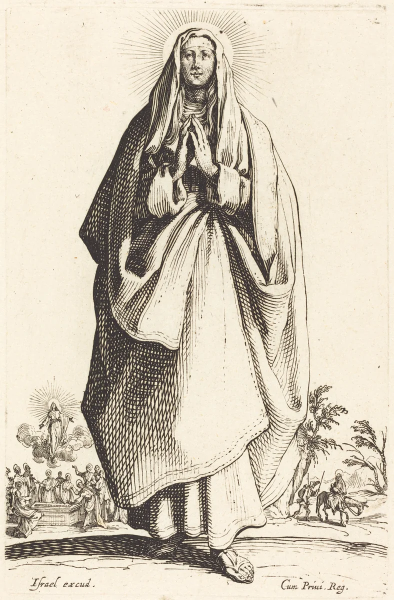 The Virgin by Jacques Callot, print, 1631