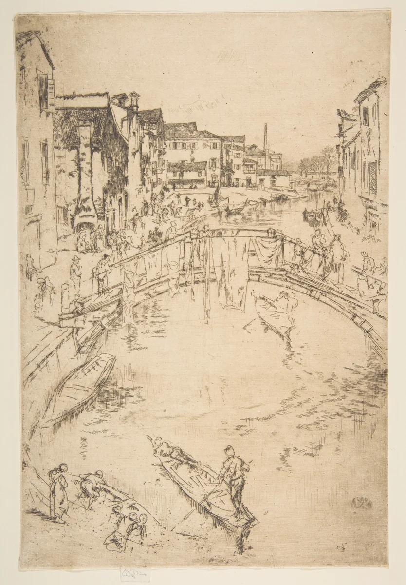 The Bridge, Santa Marta by James McNeill Whistler, print, 1879-1880
