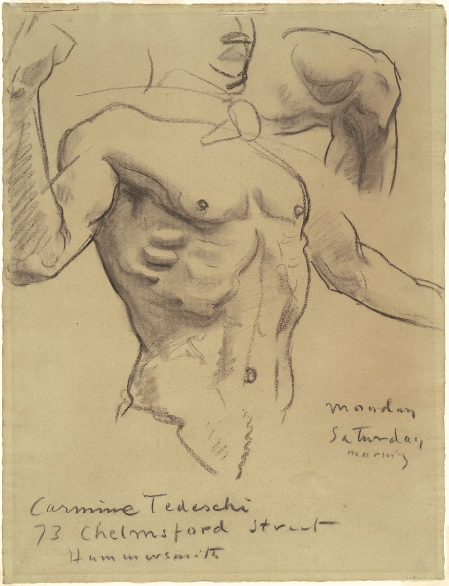Study of the Resurrection for "Fifteen Mysteries of the Rosary" by John Singer Sargent, drawing, 1903-1916