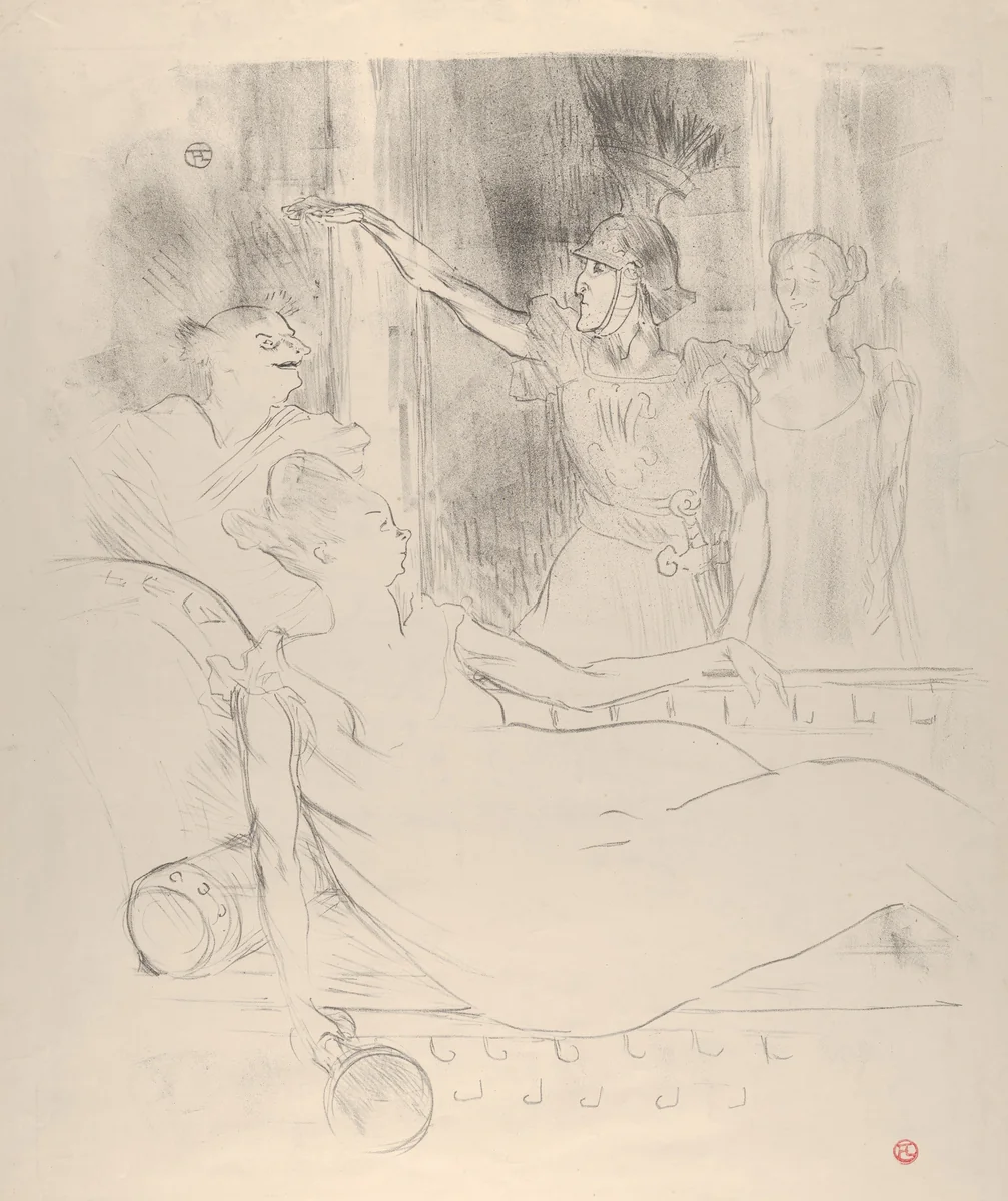 A Scene from Offenbach's La Belle Hélène by Henri de Toulouse-Lautrec, print, 1900