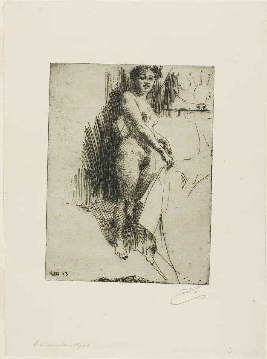 Nanette by Anders Zorn, print, 1903
